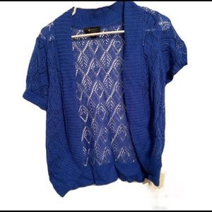 Cobalt blue shrug